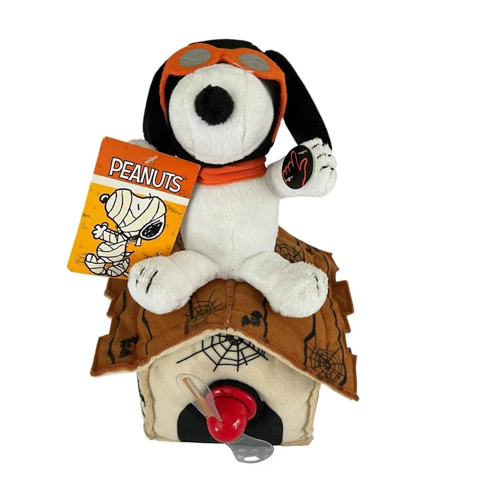 Peanuts Snoopy Ace Halloween Flying Doghouse Animated Musical Light Up